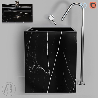 Luxury Marble Washbasin 3D model image 1 