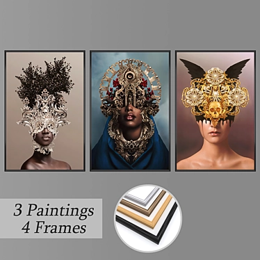 Multi-frame Wall Art Set 3D model image 1 