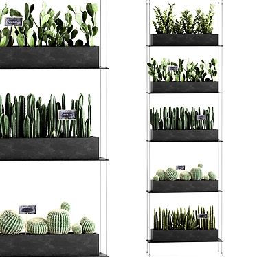 Vertical Greenery Wall: Exotic Plants, Indoor Gardening 3D model image 1 