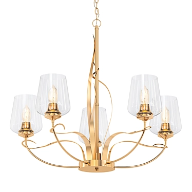 Elegant Floral Chandelier 3D model image 1 