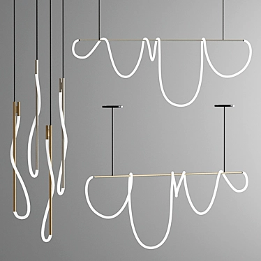 Luke Pendant Lights - Stylish and Versatile Lighting 3D model image 1 