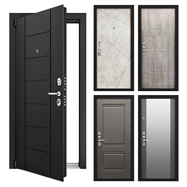 Sigma LUXE: Stylish Steel Apartment Door 3D model image 1 