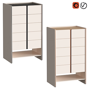 Modern High-Quality Havasu Chest of Drawers 3D model image 1 