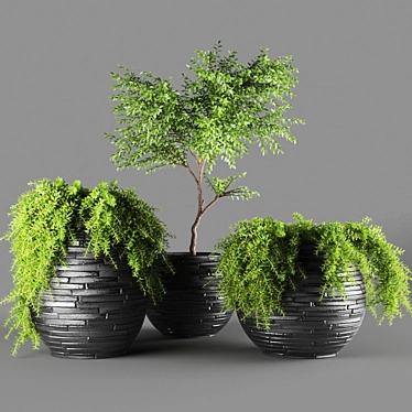 Botanical Beauty: Exquisite Plant Sculpture 3D model image 1 