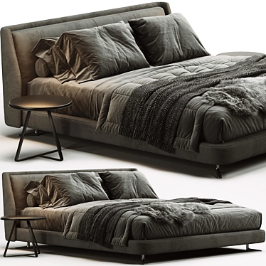 Elegant Minotti Spencer Bed 3D model image 1 