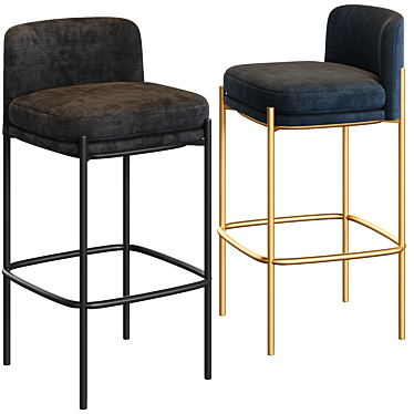 Elegant Inna Bar Stool: Upgrade Your Decor 3D model image 1 