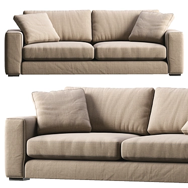 Sitka Boreal Gray Sofa: Modern Elegance for Your Space 3D model image 1 