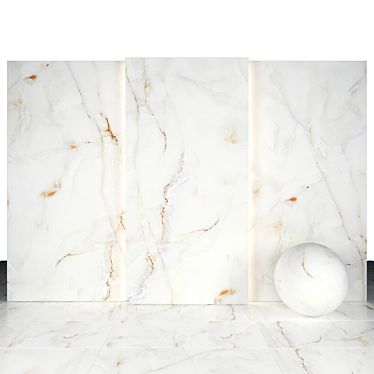 Sky White Marble: Luxurious Texture & Versatile Dimensions 3D model image 1 
