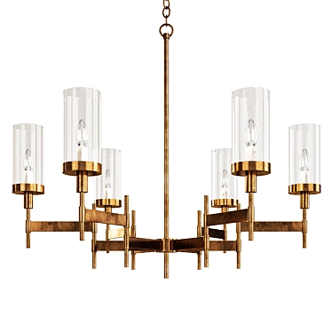 Modern Torch Chandelier 3D model image 1 