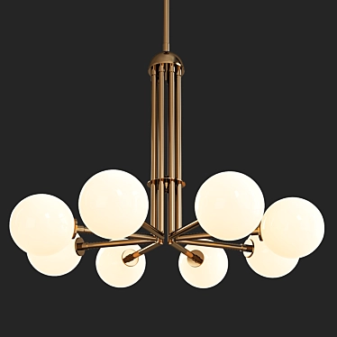 Elegant Modern Halo Chandelier 3D model image 1 