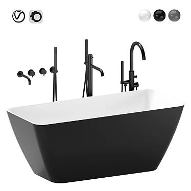 Omnires Parma Bath: Stylish and Functional 3D model image 1 