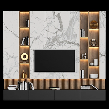 Modern TV Stand for Visualizations 3D model image 1 