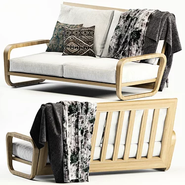 Cozy Comfort Sofa Blanket 3D model image 1 