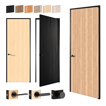 Aladin Swing Plain 03: Sleek and Sophisticated Door by Glas Italia 3D model image 1 