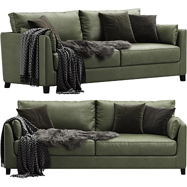 Elegant Meridiani Bisse Sofa 3D model image 1 