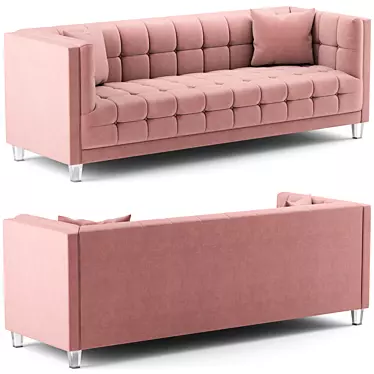 Elegant Mariel Velvet Sofa 3D model image 1 