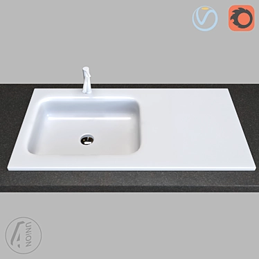 Flat Invoice Washbasin | 1000Х490 mm 3D model image 1 