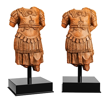 Imperial Torso Cuirass: Majestic Roman Emperor Statue 3D model image 1 