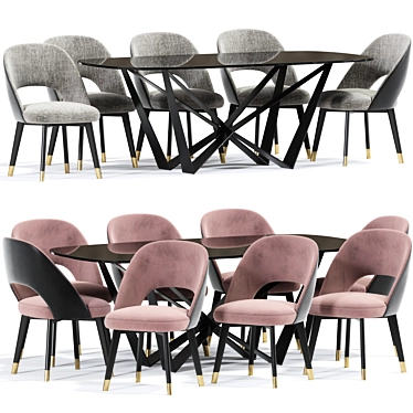 Colette Dining Chair: Stylish and Comfortable 3D model image 1 