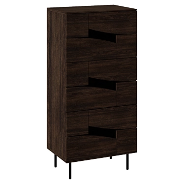 Cutt 60x40 cm - Stylish Chest of Drawers 3D model image 1 