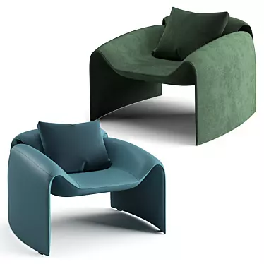 Sleek and Sophisticated: Poliform Le Club Armchair 3D model image 1 