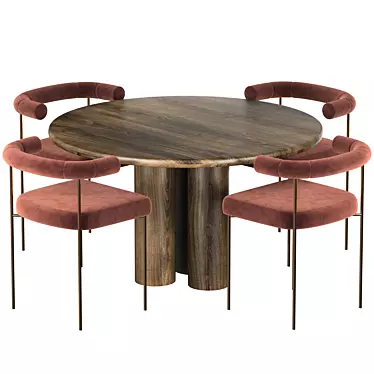 Modern Dining Set: 2015 Design 3D model image 1 