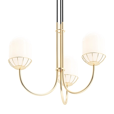 Elegant Carole Chandelier: Illuminate with Style 3D model image 1 