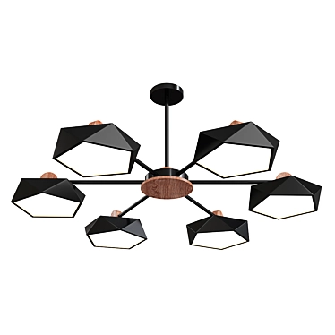 Modern Geometric CH Pendant Lamp 3D model image 1 