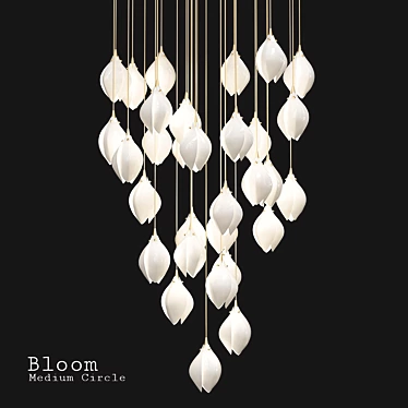 Blooming Light: Radiant Porcelain Petals 3D model image 1 