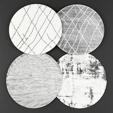 Modern Round Rugs: 1500mm Diameter 3D model image 1 