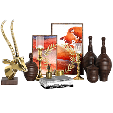 Elegant Decor Set: Unwrap Included 3D model image 1 