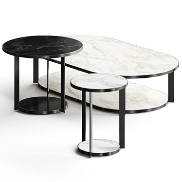 Flexform Fauno Coffee Tables - Versatile and Stylish 3D model image 1 