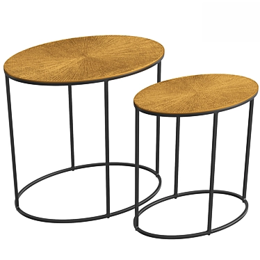 Palmer Coffee Tables: Stylish Set of 2 3D model image 1 