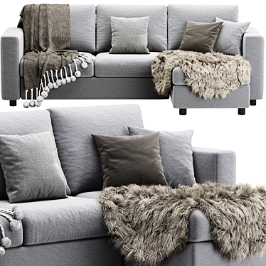 Modern Vimle Sofa: Sleek Design & Quality Craftsmanship 3D model image 1 