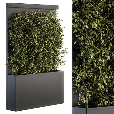 Artful Greenery: Vertical Wall Decor 3D model image 1 