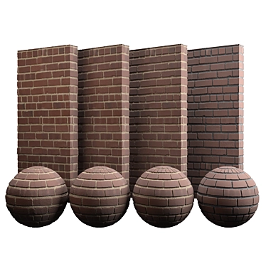 Red Brick Texture: Running Bold 3D model image 1 