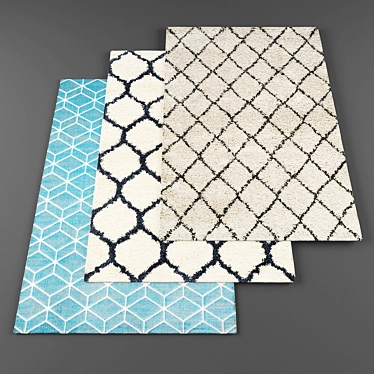 High-Res Random Rugs Bundle 3D model image 1 