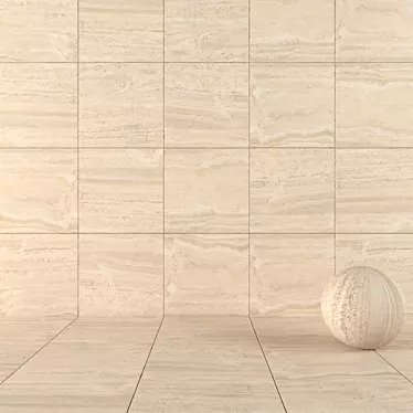 Flaviker Navona Honey Vein: Stunning 80x80 Wall & Floor Tiles 3D model image 1 