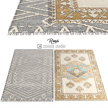 Luxurious Handmade Carpets 3D model image 1 