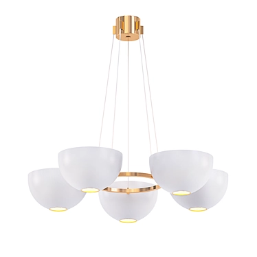 Round Jackson Chandelier: Sculptural Elegance 3D model image 1 