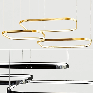 Minimalist LED Pendant Lamp 3D model image 1 