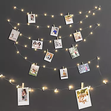 Wall Decor Garland with Photos | 1000x1200mm 3D model image 1 