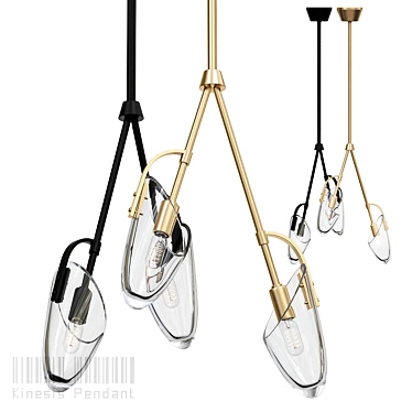 Elegant Kinesis Pendant - Modern, Modular Lighting 3D model image 1 