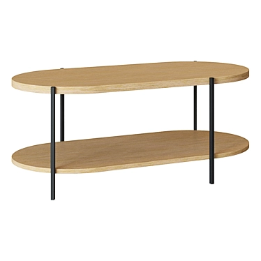 Modern Mango Coffee Table: Palmia 110x55 3D model image 1 