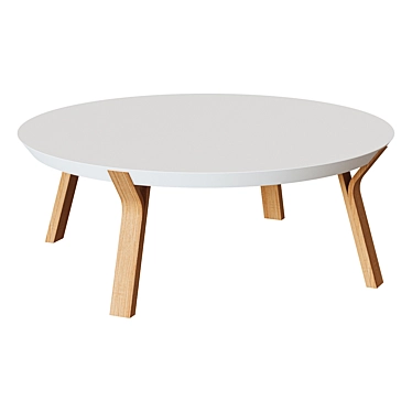 Modern Solid White Coffee Table 3D model image 1 