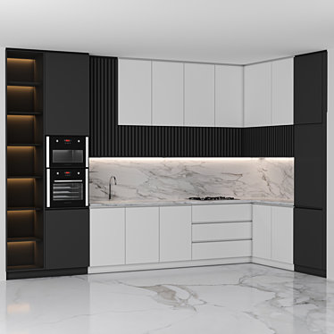 Modern Kitchen 21: Stylish and Functional 3D model image 1 