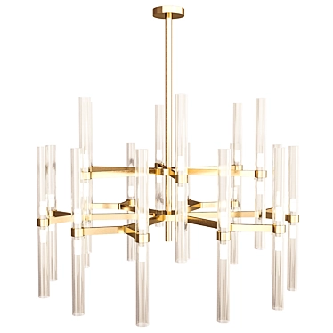 Borosilicate Elegance: Il Paralume Marina Chandelier 3D model image 1 