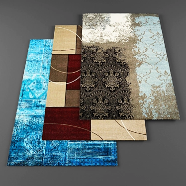 Modern Rug Set - High-Resolution Textures 3D model image 1 