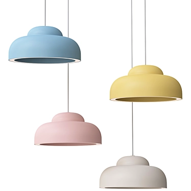 Sleek Contour B Pendant Light 3D model image 1 