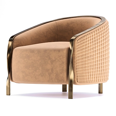 ErgoLux Armchair: Ultimate Comfort in Style 3D model image 1 